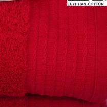 Pack of 2 Red Egyptian Cotton 650gsm Towel Large Bath Sheet