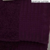 Pack of 2 Aubergine / Purple Egyptian Cotton 650gsm Towel Large Bath Sheet