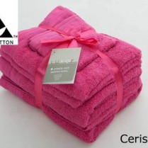 Cerise Pink 6 Piece 650gsm Egyptian Cotton Towel Bale