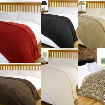 Large 160cm x 210cm Luxury Warm Super Soft Large Fleece Sofa Bed Blanket Throw 