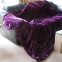 Blackcurrant Purple Mink Throw