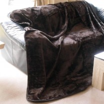 Chocolate Brown Mink Throw