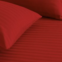 Burgundy Stripe 240 Thread Count Egyptian Cotton Duvet Cover Set