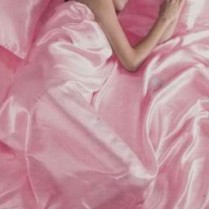 Light Pink Double Bed Size Satin Complete Duvet Cover Bed Set