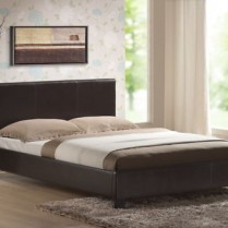 Chocolate Brown Faux Leather Bed Frame