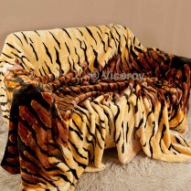 Tiger Print Large Mink Throw