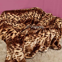 Lion Print Large Mink Throw