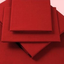 Percale Pair of House Wife Pillowcases in BERRY/ BURGUNDY