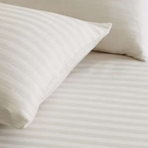 220 Thread Count Striped Duvet Cover in CREAM