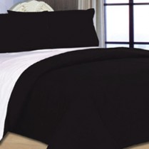 Reversible Black/ White Duvet Cover Set