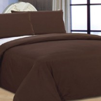 Reversible Chocolate Brown/ Cream Duvet Cover Set