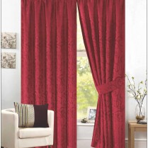 fully Lined Pencil pleat Jacquard luxury with tie backs Lining Curtains pair 