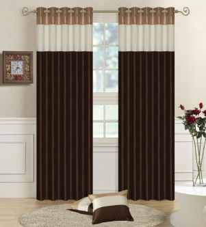 46 x 54, Beige viceroy bedding Pair FAUX SILK Pencil Pleat Curtains INCLUDING PAIR OF MATCHING TIE BACKS 