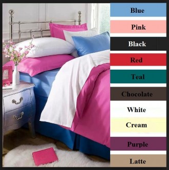 100% Brushed Cotton Flannelette 40CM/16" Extra Deep Fitted Sheets 12 Colours Red 