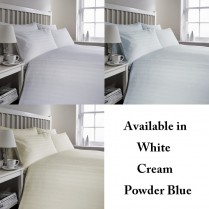 300 Thread Count Egyptian Cotton Triple Stripe Design Duvet Cover and Pillowcases Set