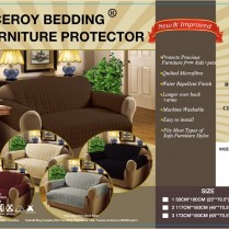 Luxury Quilted BROWN SOFA / SETTEE Furniture Chair Protector Cover THROW