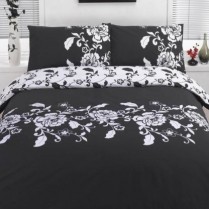 Kensington Design Black / White  Duvet / Quilt Cover and Pillow Cases Set