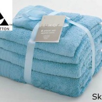 Sky Blue 6 Piece 650gsm Egyptian Cotton Towel Bale