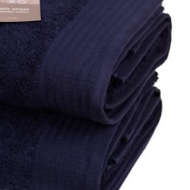 Pack of 2 Navy Blue Egyptian Cotton 650gsm Towel Large Bath Sheet