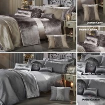 GRAN RENO CRUSHED VELVET Luxury Duvet Quilt Cover Bedding Set