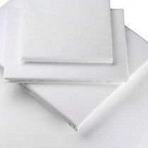 Percale Flat Sheets in WHITE