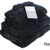 Navy Blue 6 Piece 650gsm Egyptian Cotton Towel Bale