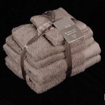 Beige 6 Piece 650gsm Egyptian Cotton Towel Bale