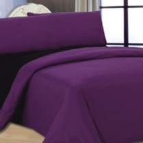 Reversible Blackcurrant Purple/ Black Duvet Cover Set