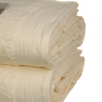 Pack of 2 Cream Egyptian Cotton 650gsm Towel JUMBO Bath Sheet