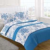 5pc Sedona Teal Design Bed in a Bag Bedding DUVET QUILT COVER SET + CUSHION COVER + BED RUNNER