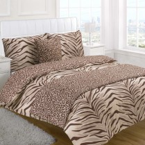 5pc Tiger Animal Print Design Bed in a Bag Bedding DUVET QUILT COVER SET + CUSHION COVER + BED RUNNER