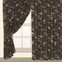 Children's Kids Pair of CAMOUFLAFE DESIGN CURTAINS With Matching Tie Backs By Viceroybedding