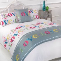 5pc Love Lovely Multi Design Bed in a Bag Bedding DUVET QUILT COVER SET + CUSHION COVER + BED RUNNER