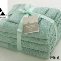 Mint Green 6 Piece 650gsm Egyptian Cotton Towel Bale